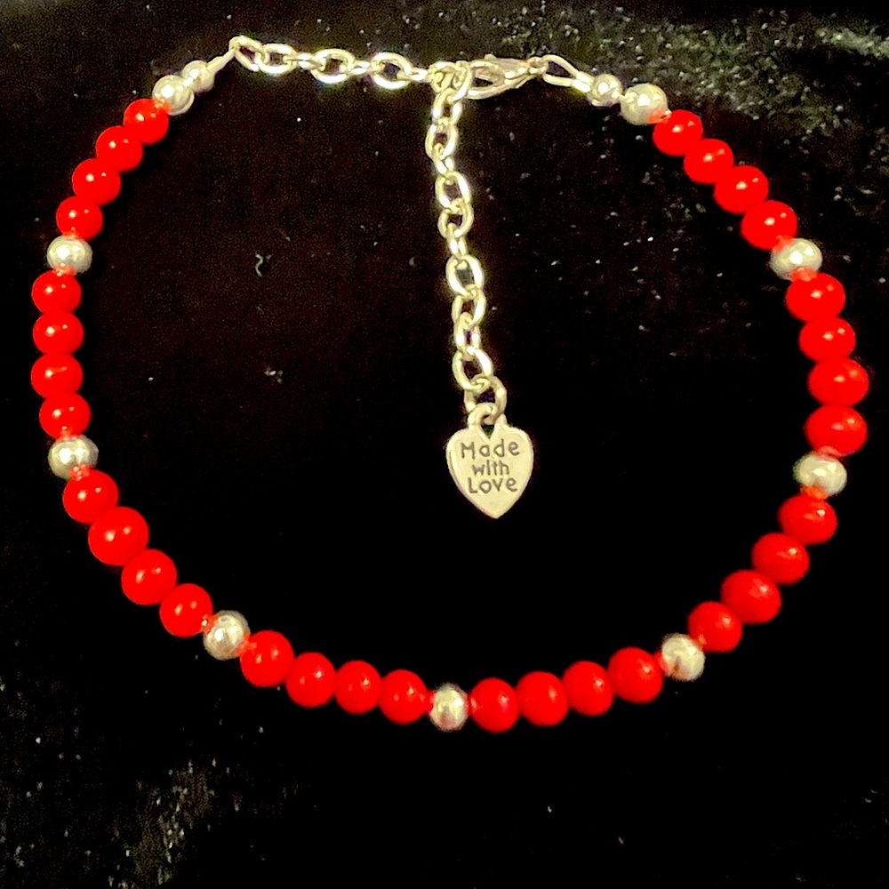 Red Coral Anklet